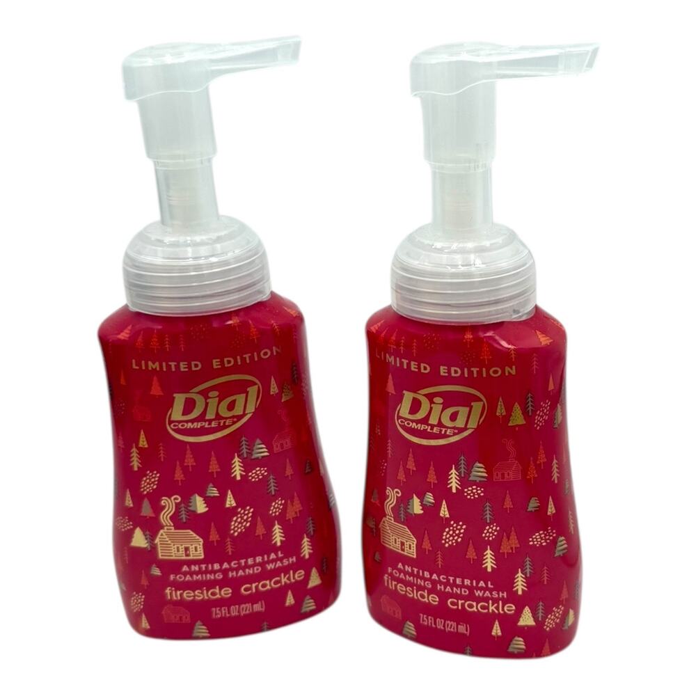 2- DIAL seasonal Limited Edition Foaming Hand Wash 7.5oz Fireside Crackle‎ New
